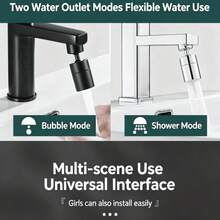 360 Degree Swivel Faucet Aerator, Kitchen Sink Filter Nozzle, Water Saving Splash Proof Faucet Accessory - Multicolor - View 8