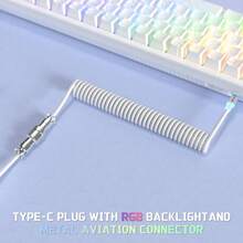 ATTACK SHARK C01 ULTRA RGB Coiled Cable USB-C To A Spiral Gaming Cable For Mechanical Keyboard - View 2