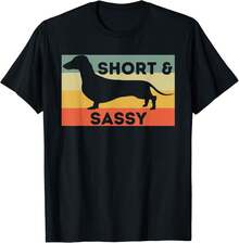 Short And Sassy - Dachshund Lover Wiener Dog Badger Dog Gift Unisex T-Shirt - 黑色 - 查看 6