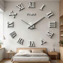 Jam Dinding Ruang Tamu Gaya Nordik, Dekorasi Jam Kreatif Akrilik DIY, Jam Dekoratif Minimalis, Stiker Jam Dinding Senyap, Jam, Jam Dinding Kreatif untuk Ruang Tamu & Kamar Tidur - hitam - View 4