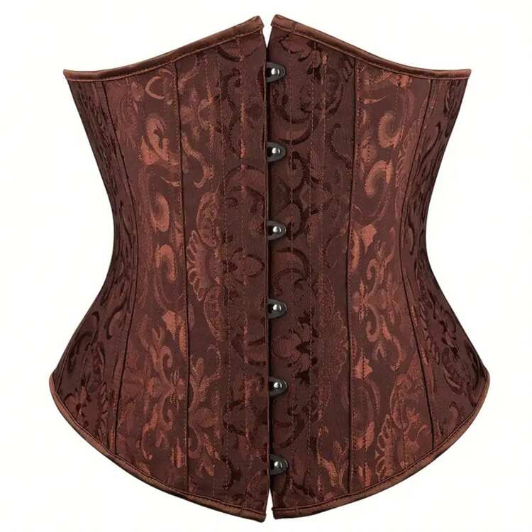Đai định hình eo bằng vải jacquard dệt kim buộc dây dành cho nữ, có gọng thép, thích hợp cho tiệc năm mới, Halloween, Ngày Valentine và các ngày lễ khác. - Nhiều màu - Xem 4