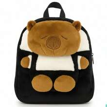Soft And Comfortable Capybara Backpack For Kids, 30 Cm - Black/White - View 2