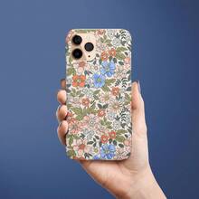 [24h Shipping From DE] Apple 17pro Max Liberty Print Blue White Cute Daisy Flower Floral Personalized Gift Customize Phone Case  13 Pro Max 12 Mini 11 X XR XS  S22 23 24 25 26 - 圖片色1pcs - 查看 5