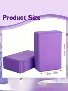 1pc High Density EVA Yoga Block, Suitable For Pilates And Stretching Exercises, Suitable For Home Gym And Training, Made Of Durable Foam; Suitable For Body Shaping, Leg Press, Yoga; Yoga Stretching Band Can Be Used As An Exercise Aid Tool - Multicolor - View 5