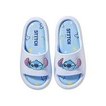 Miniso 迪士尼史迪奇卡通居家拖鞋，柔軟親膚絨毛材質，防滑耐磨厚底，尺寸37-38/39-40，保暖休閒拖鞋適用於臥室、宿舍、浴室室內使用(1雙) - 藍色 - 查看 5