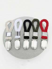 1pc Metal Towel Hook With Cotton Hanging Ring, Multi-Purpose Fabric Hook For Home, Kitchen, Bathroom - Multicolor - View 6