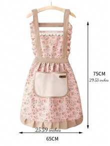 20 piezas/10 piezas/5 piezas/1 pieza Vestido de princesa lindo, delantal colorido, delantal con bolsillo espacioso y ropa adecuada para hornear en cafeterías o cocinar en la cocina - Multicolor - Ver 6
