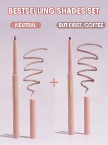 SHEGLAM [2 Pcs] So Lippy 唇線筆組合 品牌美妝化妝品 適合女士與女孩 - 但首先,咖啡+中性 - 查看 2