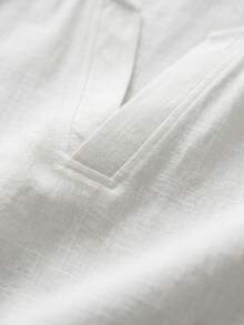 glestore Men's Retro-Style Sleeveless T-Shirt With A Linen-Like Texture: Comfortable And Stylish, This Lightweight, Slightly Sheer Piece Is A Versatile Choice. - White - View 8