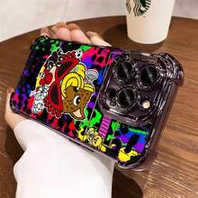Hylteric Minx For Ukiyoe Phone Case Fourcorner Antifall Cute Cartoon Tpu Ukiyoe Fourcorner Antifall Phone 11/12/13/14/15/16/17 Pro Max - Green - View 7