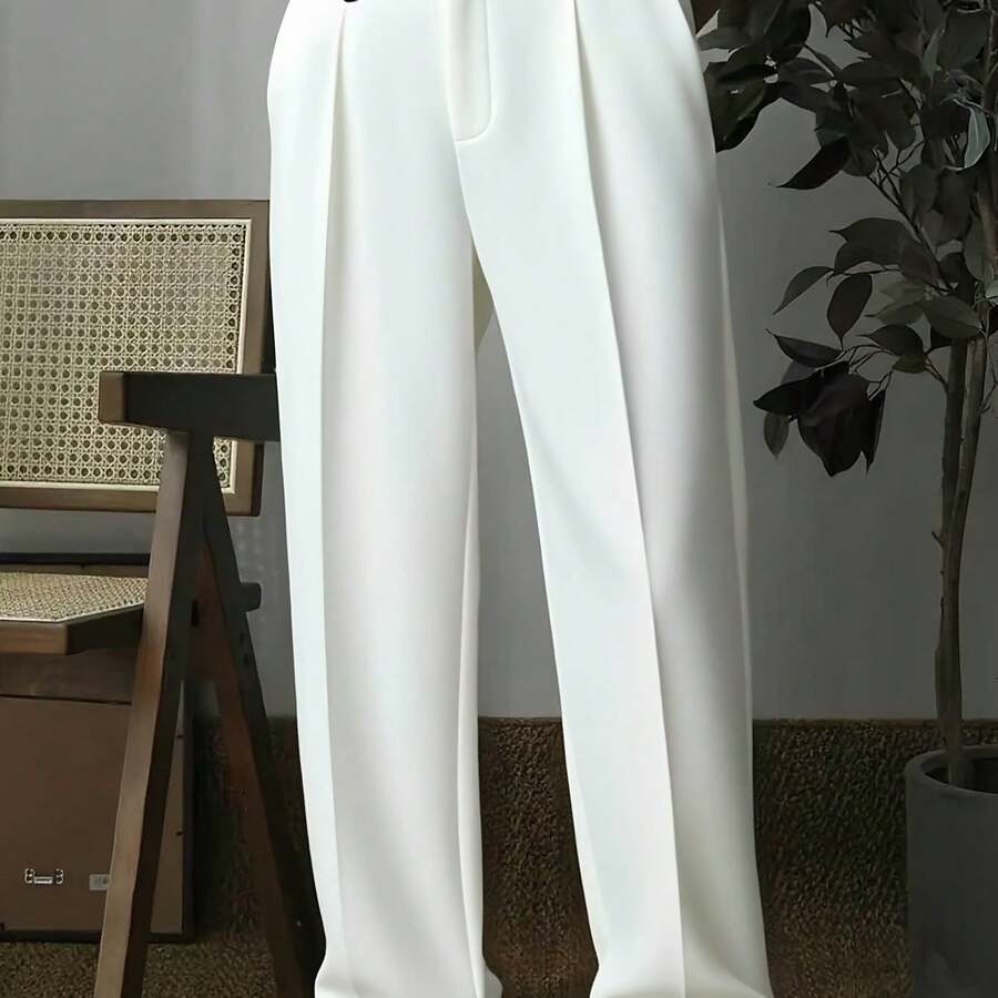 New Lightweight Business Casual Pants For All Seasons, Perfect For Commuting And Everyday Wear - White - View 1