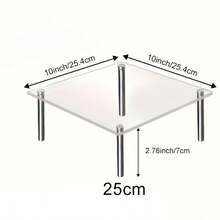 OUTANA 1pc Acrylic Storage Display Rack, Minimalist Tiered Design, Drill-Free/Drill-In Customizable Combination, Suitable For Birthday Parties, Weddings, Banquets, Afternoon Tea, Holiday Celebrations, Business Events, Home Storage, Desktop Display (Jewelry, Aromatherapy, Figurines), Multi-Purpose Shelf Combining Practicality And Aesthetics - Multiple Styles - View 17