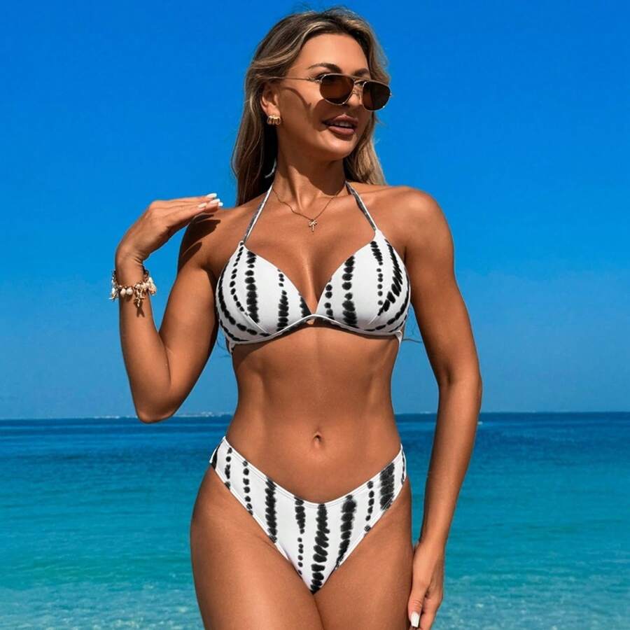 New 2026 Swimsuits For Adult Women, Three-Piece Hot Spring Bathing Suit, Bikini Bathing Suit. - 黑點比基尼 - 查看 1