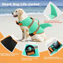 Metglad Dog Life Jacket - Stylish Color Pet Swimming Vest With Rescue Handle, High Buoyancy Anti Tear Dog Buoyant Vest, Suitable For Small, Medium, And Large Dogs - Mint Green - View 7