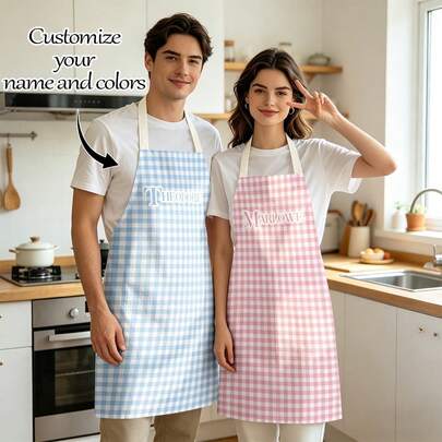 1 chiếc tạp dề bếp bằng vải lanh có thể tùy chỉnh - Thiết kế cá nhân hóa, ảnh hoặc văn bản - Tạp dề nấu ăn bằng polyester dệt bền, tạp dề tùy chỉnh tên+màu sắc, phù hợp để nấu ăn, nướng bánh, làm đồ thủ công - Phù hợp sử dụng tại nhà, xưởng thủ công, lời mời phù dâu - Quà tặng Giáng sinh/cưới độc đáo sáng tạo