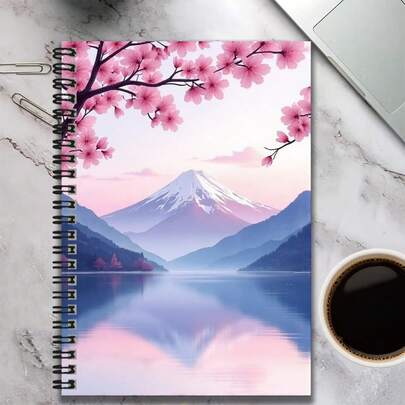 Un cahier à spirale avec une belle scène de montagne et de fleurs de cerisier, un compagnon réfléchi pour le travail et les études, idéal pour consigner l'inspiration et les plans. L'imagerie exquise est un plaisir pour les yeux, convient comme cadeau de remise des diplômes ou d'anniversaire. Que ce soit pour l'écriture d'un journal intime ou pour des notes quotidiennes, c'est un choix de cadeau pratique et élégant.