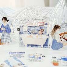Set de 15 piezas de pegatinas de lista de verificación cálidas y encantadoras, pegatinas lindas de la vida diaria para niñas, hermosas pegatinas decorativas para scrapbooking, diario, planificador y útiles escolares - EXW2312031 - Ver 9