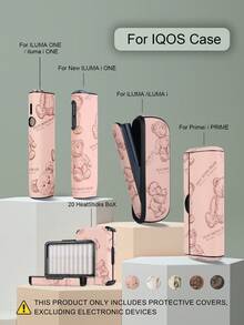 1PC For IQOS ILUMA ONE/ILUMA I ONE/New Iluma I One/ILUMA/ILUMA I /ILUMA PRIME/Iluma I Prime 20 HeatSticks BoX Series Protective Case, Fashionable Minimalist Cartoon Pattern Portable Storage Leather Sleeve, Full Protection Anti-Drop Anti-Fingerprint Wear-Resistant High-End Texture Hard Shell Soft Leather Dual Protection, Perfect Gift Choice, High-End Protective Shell, Unisex Fashion Accessory, Fashionable Patchwork Personalized Appearance Decoration, Business Casual Versatile Style, Precise Hole Position Perfect Fit, Couple Style Unisex, Iqos Series Dedicated Protective Shell, TEREA Storage Box - Brown Bear - View 4