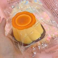 1pc-Squishy-Large Pudding Squeeze-Sensory Toys-Silicone Squeeze-Bursting Simulation Pudding-Vent Toy-Simulation Food Play--Birthday Gift-Perfect Gift-Gift-Collection Display - Multicolor - View 2