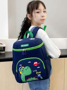 Cute Dinosaur Cartoon Backpack, Lightweight Daypack For Boys And Girls, Suitable For School, Travel And Vacation - A - View 5