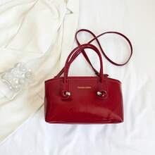 Bolso de mano moderno y versátil para mujer, estilo casual elegante con un toque de alta gama, bolso de hombro estiloso ideal para ir de compras, nuevo bolso tote pequeño y elegante para mujer 2026, nuevo bolso francés de nicho para ir al trabajo, bolso de hombro y bandolera de gran capacidad. - Negro - Ver 9