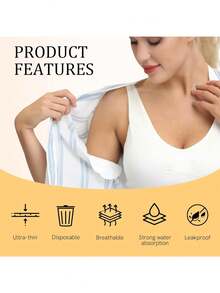 Unisex Underarm Sweat Pads, 100pcs/Pack, Fragrance-Free & Invisible Design, Ultra-Thin 0.03 Inch, Size: 4.72*3.47 Inch. 10pcs/Small Pack, Convenient For Commuting And Travel. - Multicolor - View 4