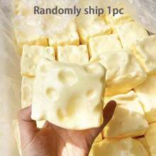 1pc/3pcs Square Cheese Ball Squeeze Toy, Realistic Bread Texture, Slow Rebound TPR Shell, Suitable As Birthday, Christmas, Halloween, Easter Gift - Multicolor - View 17
