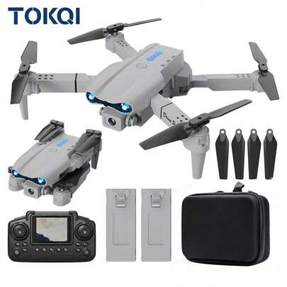 TOKQI E99AIR Foldable Drone With 480P Dual Cameras, Altitude Hold, 360° Flip, Remote Control - Ideal For Beginners, USB Charging, Outdoor Use - Perfect Holiday Gift, Suitable For Indoor And Outdoor, Quadcopter