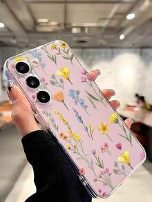 1 Piece Soft Romantic Fashion Floral Print Phone Case Compatible With Huawei Honor, Galaxy A04e/12/A13/A14/A34/A50/A52/A53/A54/S21/S22/S23/S24/S25/S25Ultra/S25FE/S26/S26 PLUS/S26 ULTRA/S26 EDGE, 6A/7A/8A, 12T/13T/15T/15T Pro - 透明 10 - 查看 7