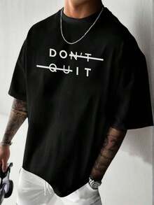 Camiseta Casual de Verano para Hombre Zrgoth, Versátil y de Manga Corta, de K-GLORY, con Eslógan en Inglés Impreso - Negro - Ver 2