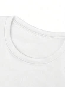 Short Sleeve T-Shirt For Women, Summer Fashion, Versatile, Loose Fitting, Round Neck Top - 白色2 - 查看 6