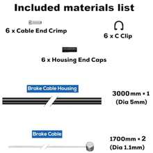 Universal Brake Cable And Housing Set 9.8ft Black - White - View 3