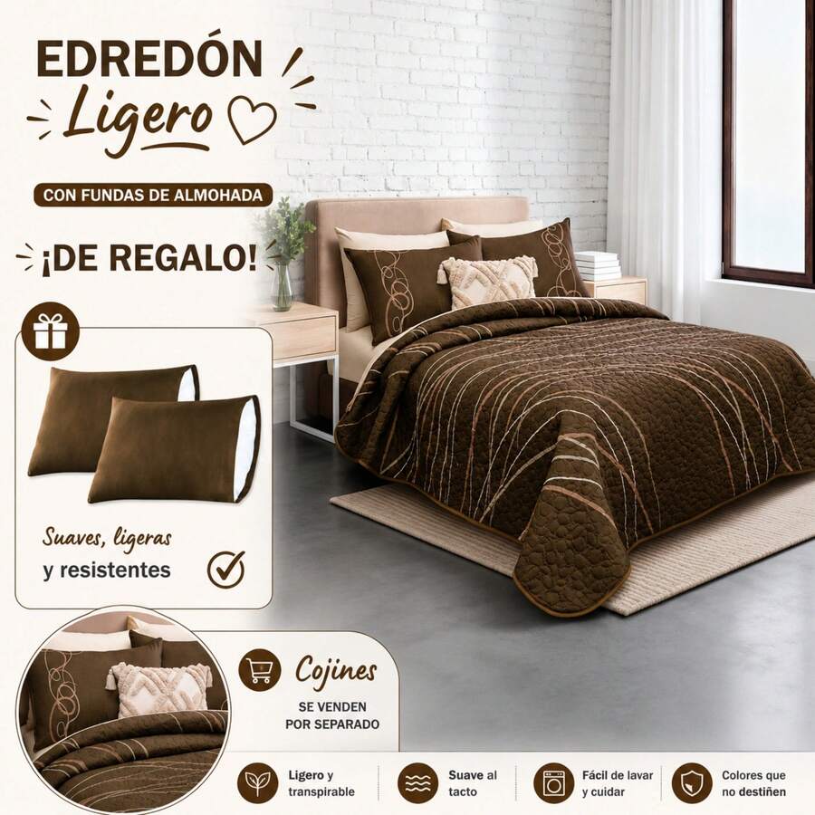 Neo Comforter Set With Pillowcases Included BEUTTY HOME - MOCCA - View 1
