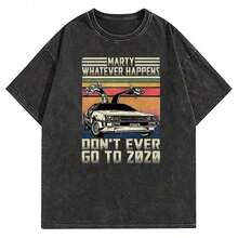 Retro 100% Cotton T-Shirt For Men And Mature Women, Harajuku Style, Short Sleeve, With The Phrase 'I Am Fernando Alonso' - 黑色 35 - 查看 1