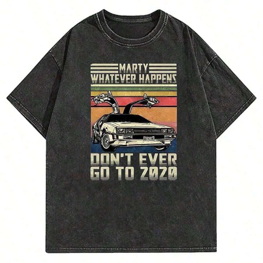 Retro 100% Cotton T-Shirt For Men And Mature Women, Harajuku Style, Short Sleeve, With The Phrase 'I Am Fernando Alonso' - 黑色 35 - 查看 1