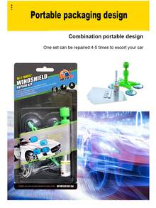 Car Windshield Repair Kit | Car Glass Crack Repair Fluid Set, Repairs Bullseye Star-Shaped Cracks And Small Cracks, Universal DIY Quick Repair For All Vehicle Windshield Damage - A - View 10