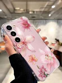 1 Piece Soft Phone Case With White Lily Flower And Butterfly, Compatible With Huawei Honor, , Galaxy A04e/12/A13/A14/A34/A50/A52/A53/A54/S21/S22/S23/S24/S25/S25Ultra, 6A/7A/8A, 12T/13T, International Version, Not Domestic Version, Spring Gift - 透明 5 - 查看 7
