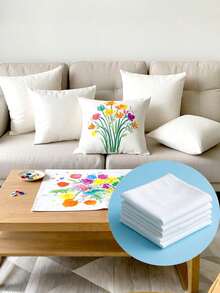 2/4/6pcs Soft Classic Style Lightweight Machine Washable Luxury Pillowcase Set (Pillow Insert Not Included), Solid Color Smooth Contemporary Hidden Zipper Closure Premium Cushion Cover Suitable For Sofa, Living Room, Bedroom Decor, Christmas Gift, 3 Sizes - White - View 5