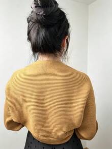 1 chiếc khăn choàng cổ đan màu trơn, khăn choàng đa năng thời trang, áo len cardigan chống nắng, khăn choàng cổ giữ ấm khi ở phòng máy lạnh, áo len cardigan, ấm áp và chống gió, áo khoác ngắn - trắng - Xem 6