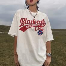 Printed T-Shirt For Men And Women - 白色 - 查看 1