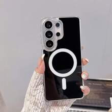 時尚手機殼，適用於 Galaxy A56 A36 A16 A26 A17 A07 A57 A37 A06 A05 A15 A25 A35 A55 A54 A14 A27 S26 Ultra S25 FE S25Ultra S24 S23 S22，亦適用於 S23 / S23 FE / S24 FE / S25 / 機型，璀璨壓克力材質手機保護殼，防摔手機殼，手機配件，夏季 - 黑色 - 查看 5