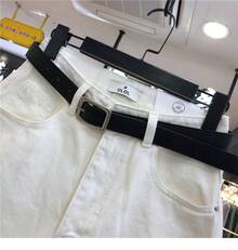 Gray Denim Shorts, Fashion Style, Summer 2026, High Waist, Wide Leg, Loose Fit, Korean Style, Slimming Effect, A-Line Cut. - White - View 2