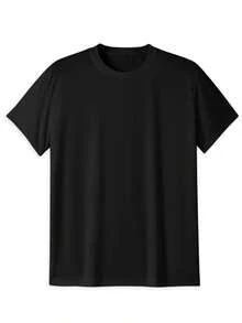 Camiseta Deportiva 100% Poliéster Dry Fit Antitranspirante Para Gimnasio Running - Negro - Ver 3