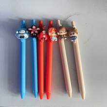 1支热门电视剧主题圆形圆珠笔，美观大方，学生解题笔，创意黑色圆珠笔 | 生日派对纪念品，学生电视剧周边实用中性文具礼品 - 彩色 - 查看 2