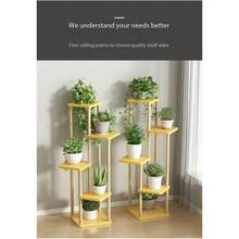 1 Piece Of Multi-Layered, Multifunctional Floor Flower Stand, Storage Rack, Wooden-Style Flower Pot Storage Rack, Simple Home Bedroom Decor Item. - View 6