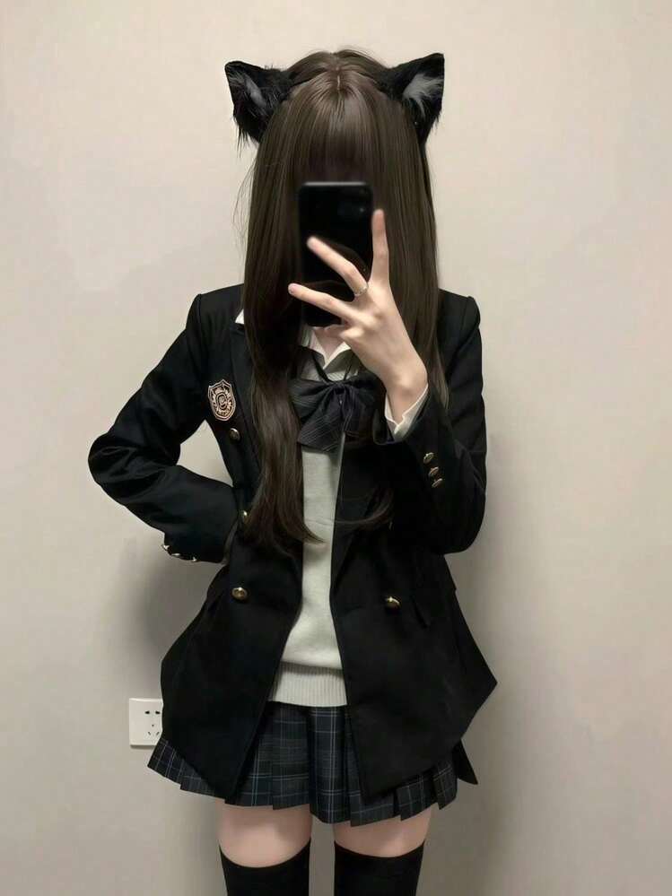 Cosplay Clothing - Black Fitted Suit / Follow and Collect to Receive a Badge - View 9