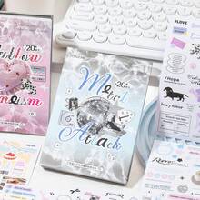 20 Sheets/Bag Vintage INS Style Text Theme Stickers, Scrapbooking Supplies, Decorative Stickers For Cards, Frames, Laptops, Phone Cases, Cups, Magazines, Stationery Boxes, Luggage, Desktop Decor School Supplies - Sticker - View 4