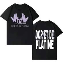 Summer Short-Sleeved Cozy Cotton Pop Oversized T-Shirt Fashion Hip-Hop Rapper Jul Merch O-Neck Tshir - Black - View 1