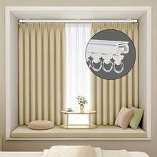 100/200pcs Nano Roller Slide Rails, Silent Curtain Track Pulleys, Heavy-Duty Plastic Slide Rail Hooks, Universal Ceiling Installation Hardware Accessories Suitable For Straight And Curved Tracks (Curtains, Doors, Shower Rooms, Cars) - Track Nano Pulley - View 4