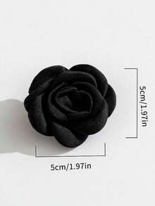 3pcs/Set Beige Rose Hair Clips, Perfect For Vacations, Outings, Or Home Use,Hair Barrettes,Hair Claws - Black - View 3